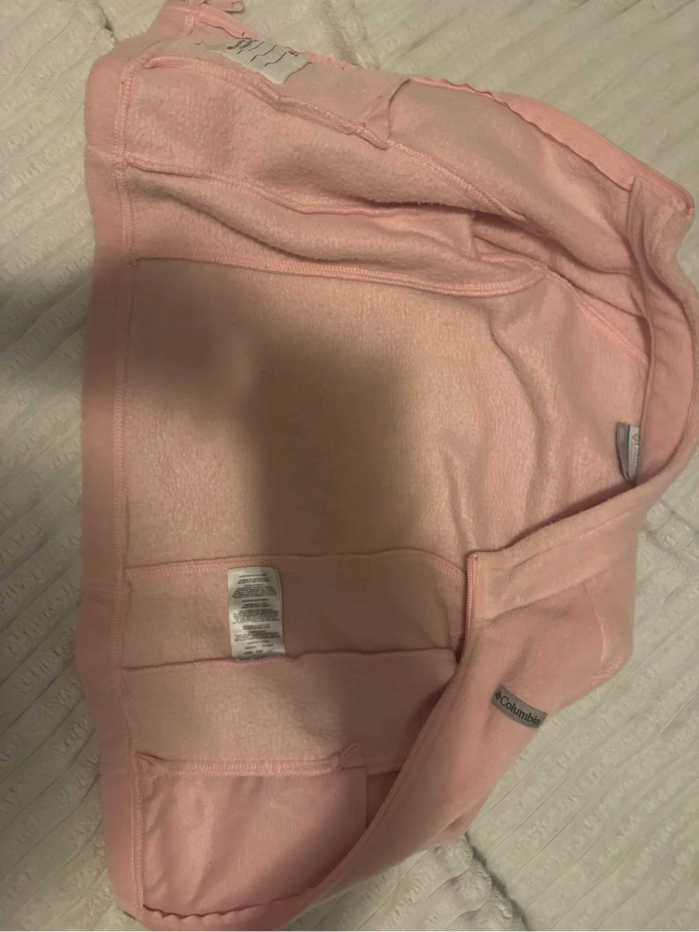 Columbia Youth Light Pink Fleece Zip Jacket